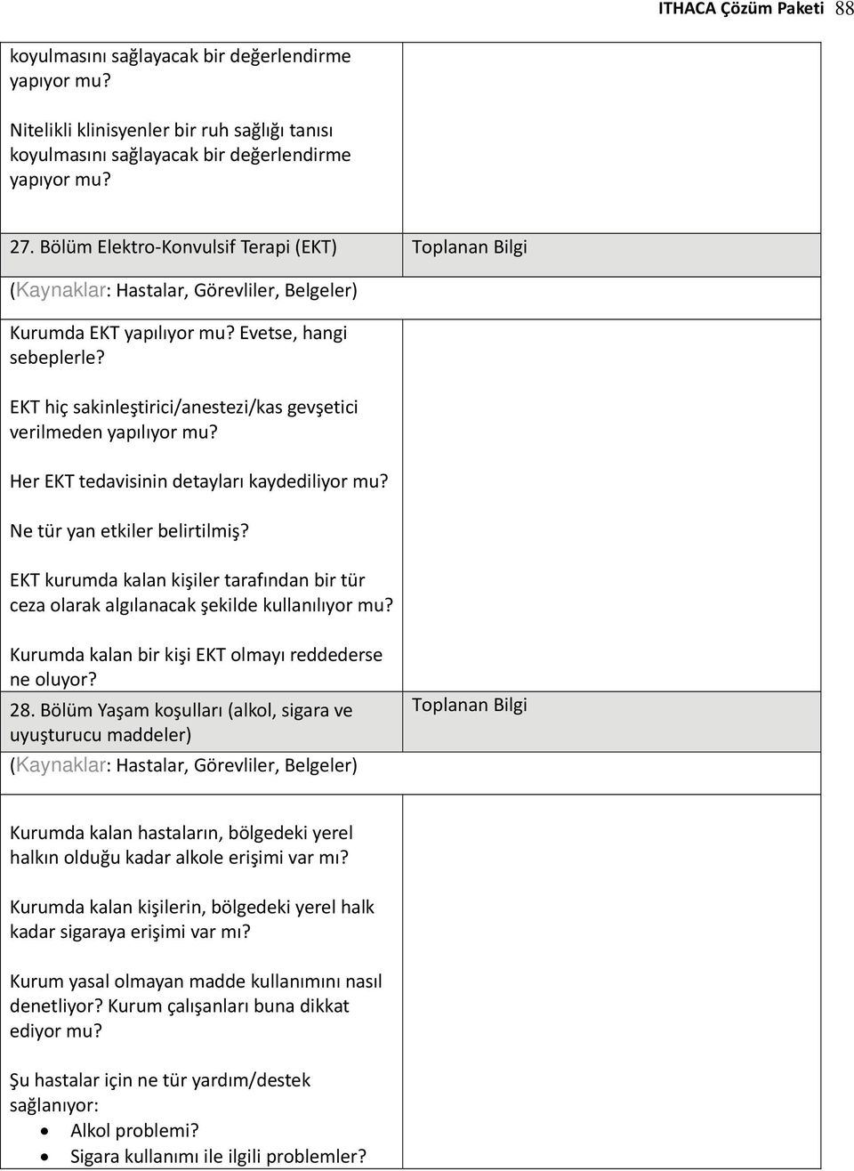 Her EKT tedavisinin detayları kaydediliyor mu? Ne tür yan etkiler belirtilmiş? EKT kurumda kalan kişiler tarafından bir tür ceza olarak algılanacak şekilde kullanılıyor mu?