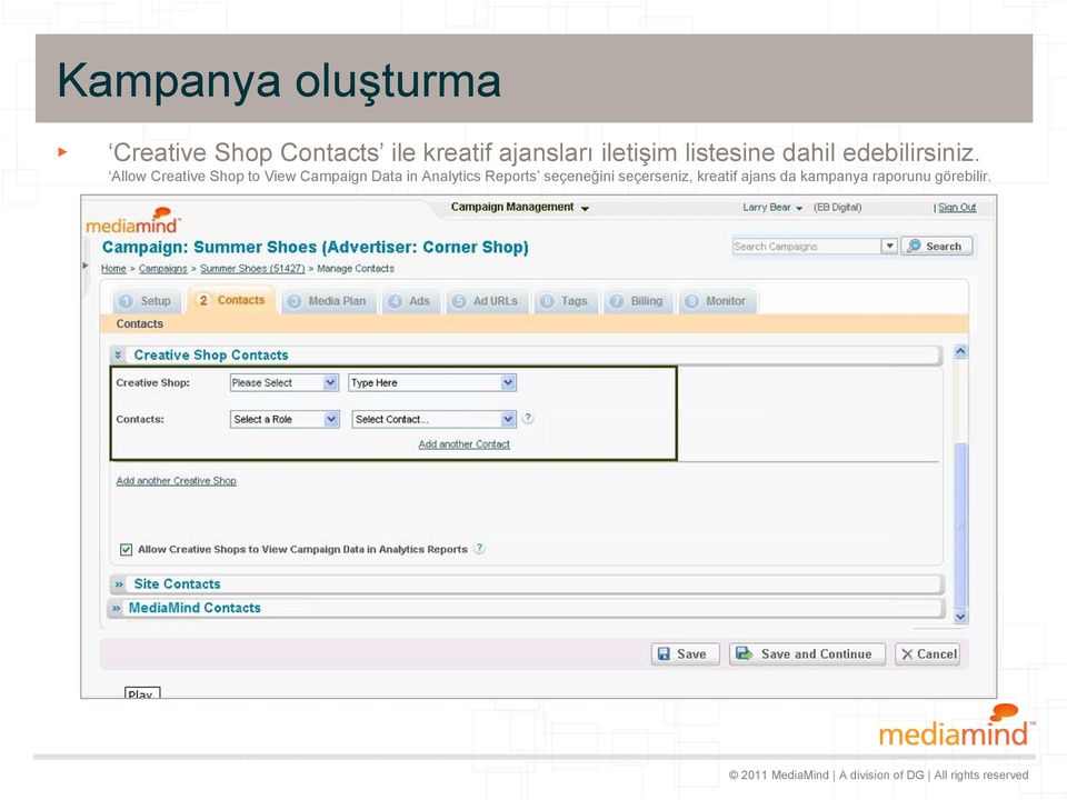 Allow Creative Shop to View Campaign Data in