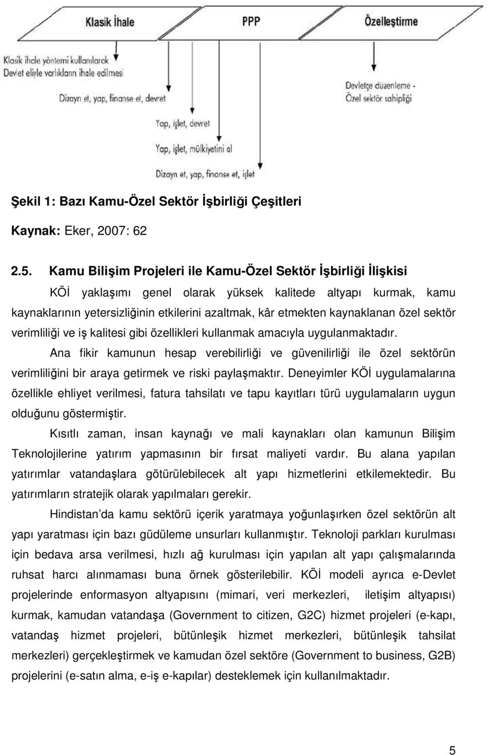 kaynaklanan özel sektör verimliliği ve iş kalitesi gibi özellikleri kullanmak amacıyla uygulanmaktadır.