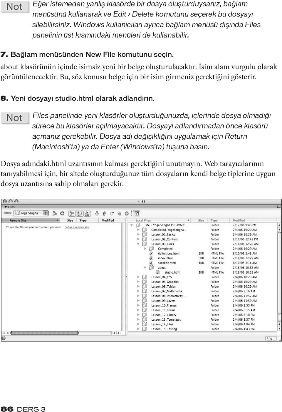 about klasörünün içinde isimsiz yeni bir belge oluşturulacaktır. İsim alanı vurgulu olarak görüntülenecektir. Bu, söz konusu belge için bir isim girmeniz gerektiğini gösterir. 8. Yeni dosyayı studio.