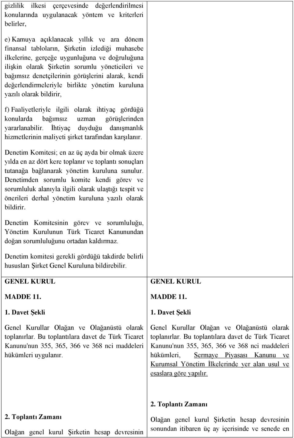 olarak bildirir, f) Faaliyetleriyle ilgili olarak ihtiyaç gördüğü konularda bağımsız uzman görüģlerinden yararlanabilir.