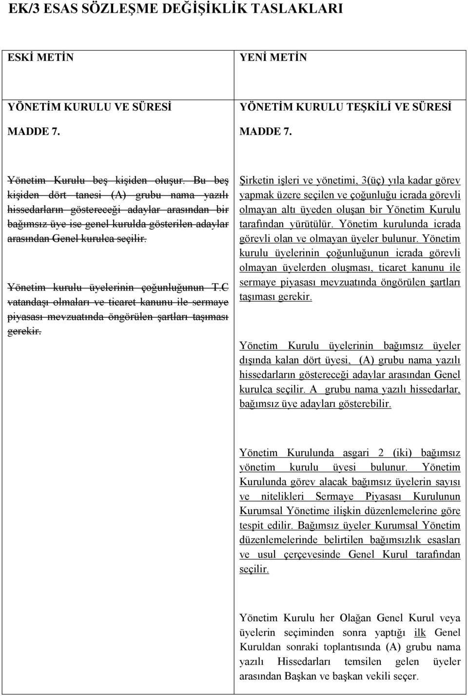 Yönetim kurulu üyelerinin çoğunluğunun T.C vatandaģı olmaları ve ticaret kanunu ile sermaye piyasası mevzuatında öngörülen Ģartları taģıması gerekir.