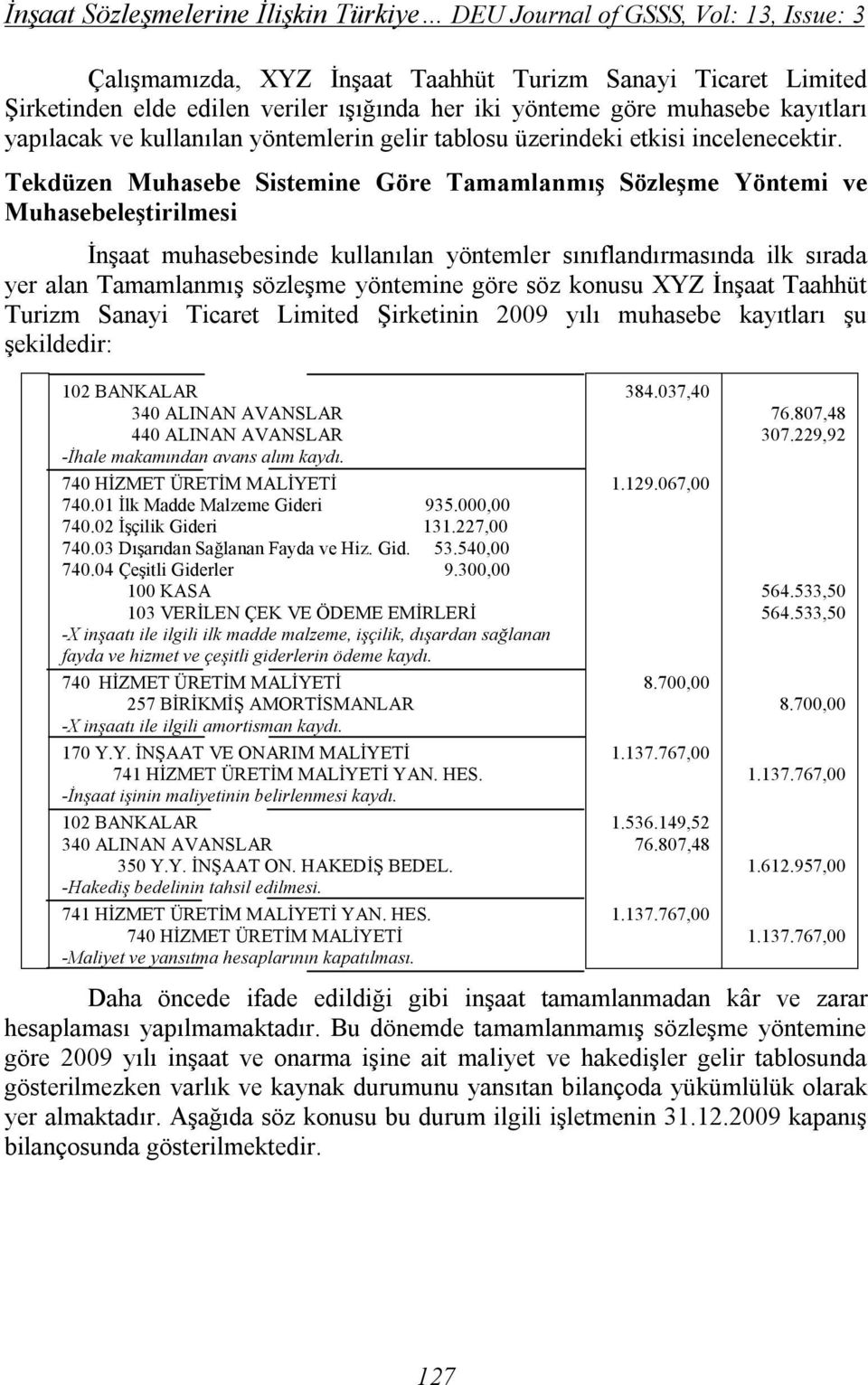 Tekdüzen Muhasebe Sistemine Göre Tamamlanmış Sözleşme Yöntemi ve Muhasebeleştirilmesi İnşaat muhasebesinde kullanılan yöntemler sınıflandırmasında ilk sırada yer alan Tamamlanmış sözleşme yöntemine