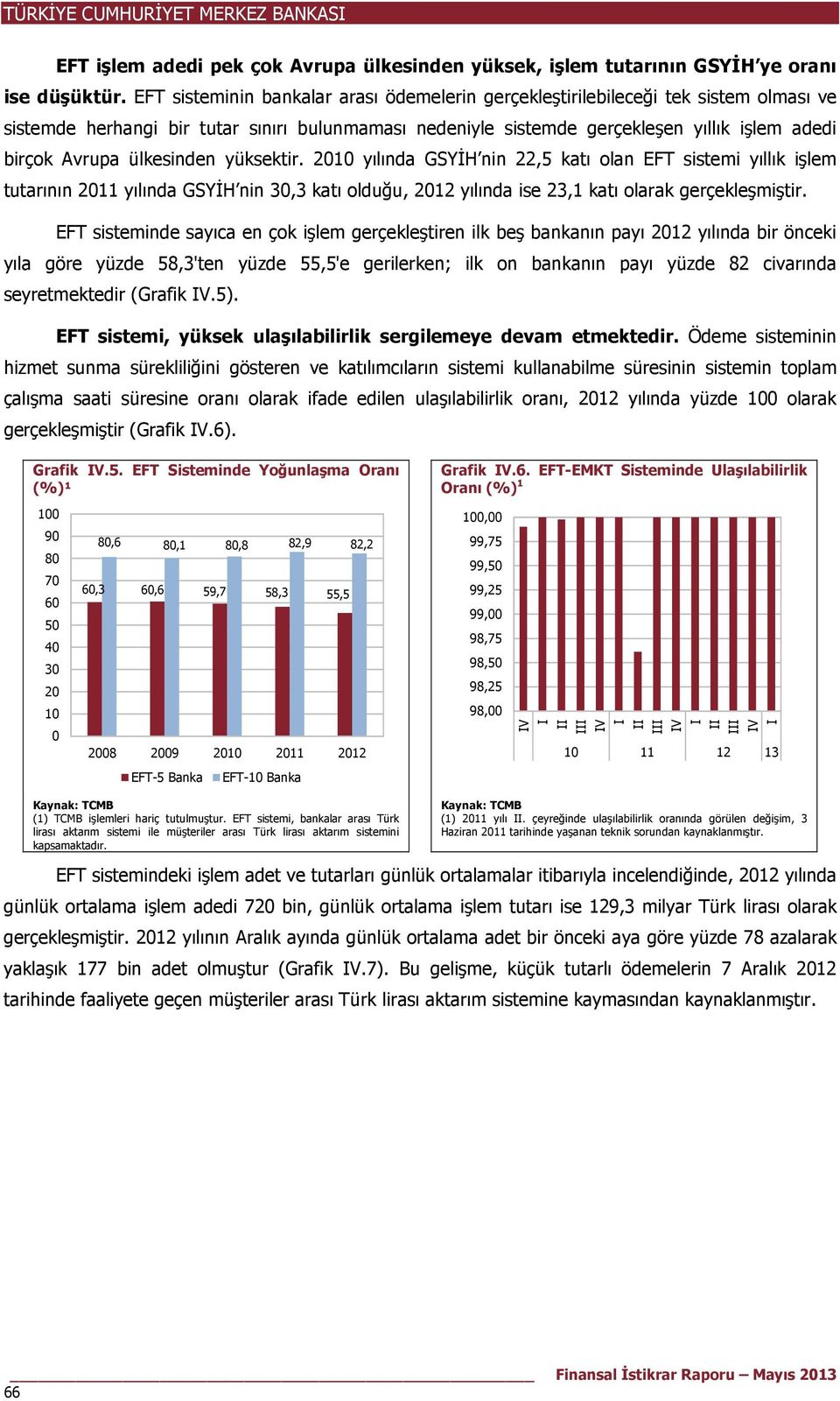 ülkesinden yüksektir. 21 yılında GSYİH nin 22,5 katı olan EFT sistemi yıllık işlem tutarının 211 yılında GSYİH nin 3,3 katı olduğu, 212 yılında ise 23,1 katı olarak gerçekleşmiştir.