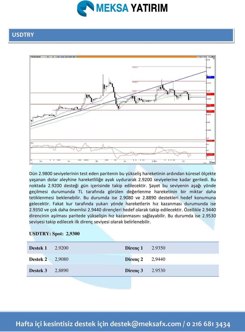 Bu durumda ise 2.9080 ve 2.8890 destekleri hedef konumuna gelecektir. Fakat kur tarafında yukarı yönde hareketlerin hız kazanması durumunda ise 2.9350 ve çok daha önemlisi 2.