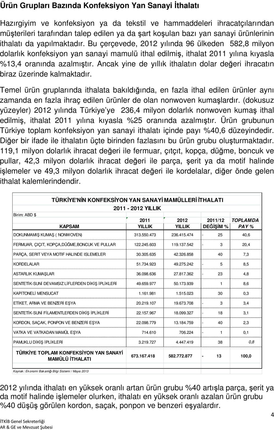 Ancak yine de yıllık ithalatın dolar değeri ihracatın biraz üzerinde kalmaktadır.