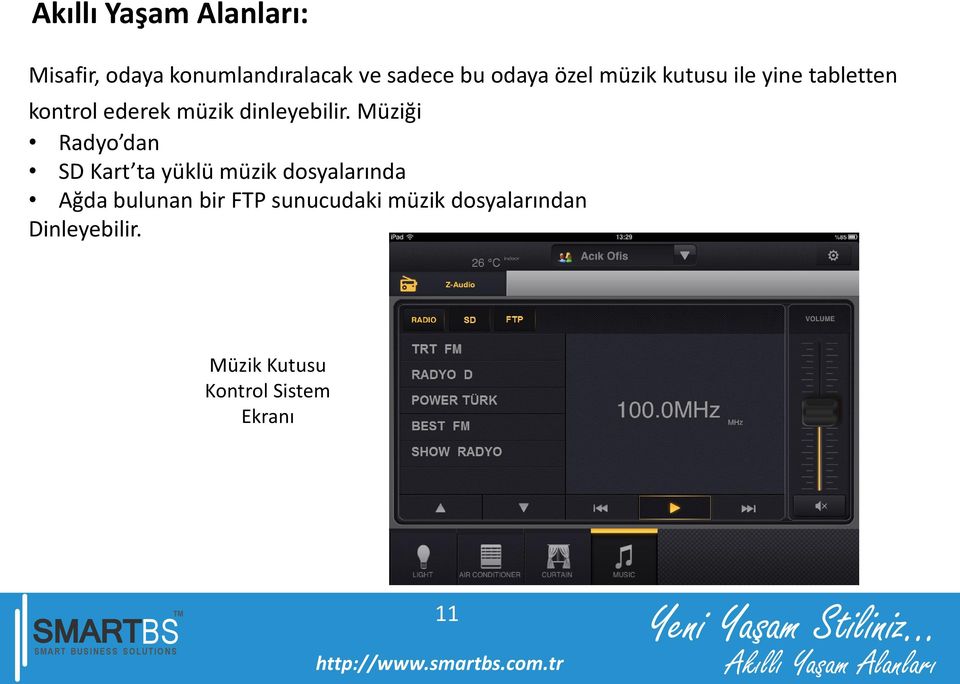 Müziği Radyo dan SD Kart ta yüklü müzik dosyalarında Ağda bulunan bir