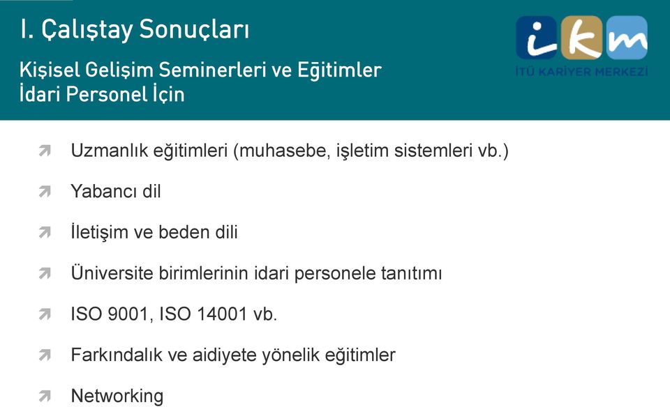 ) Yabancı dil İletişim ve beden dili Üniversite birimlerinin idari