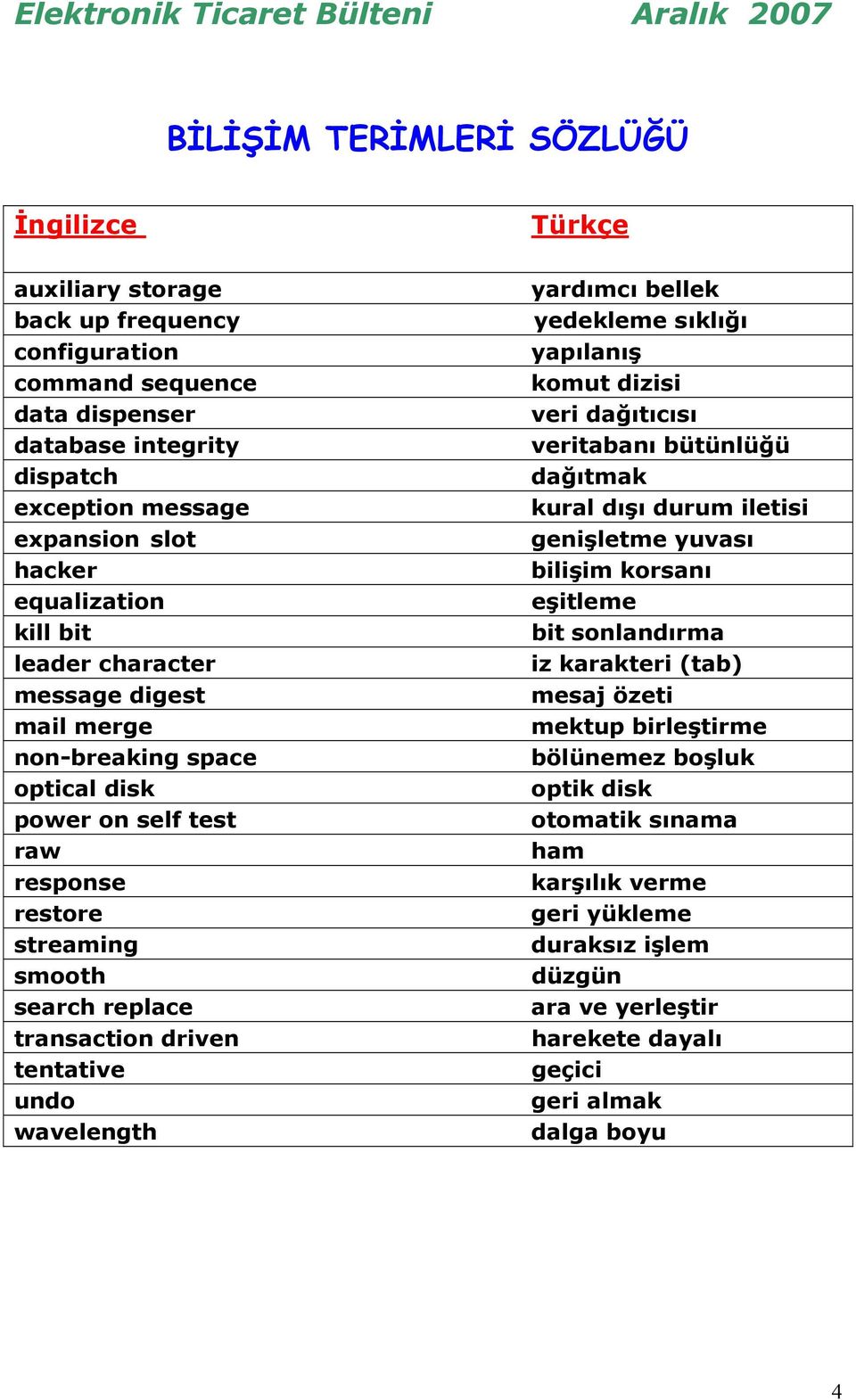 undo wavelength yardõmcõ bellek yedekleme sõklõğõ yapõlanõş komut dizisi veri dağõtõcõsõ veritabanõ bütünlüğü dağõtmak kural dõşõ durum iletisi genişletme yuvasõ bilişim korsanõ eşitleme bit