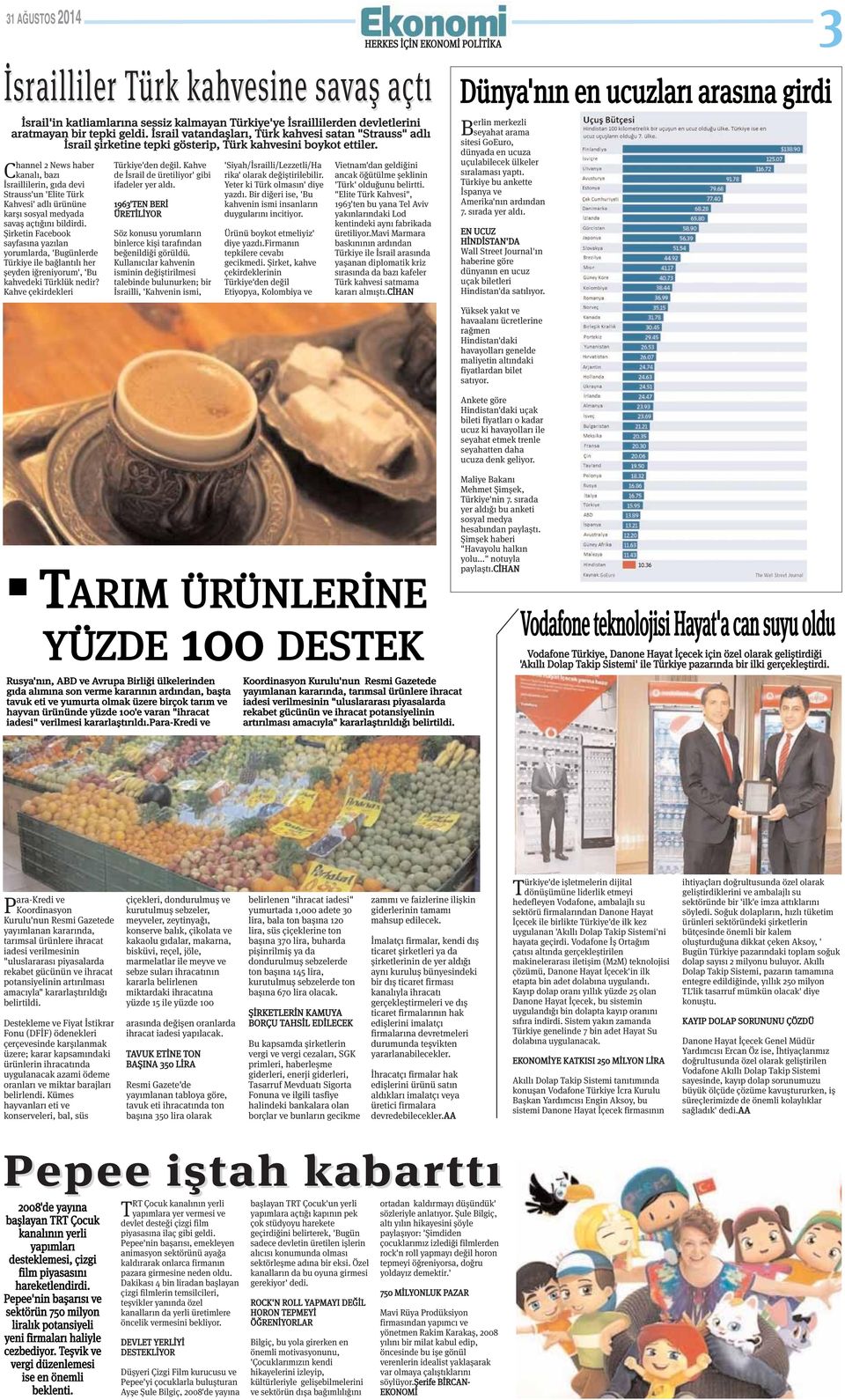 hannel 2 News haber Ckanalı, bazı İsraillilerin, gıda devi Strauss'un 'Elite Türk Kahvesi' adlı ürününe karşı sosyal medyada savaş açtığını bildirdi.