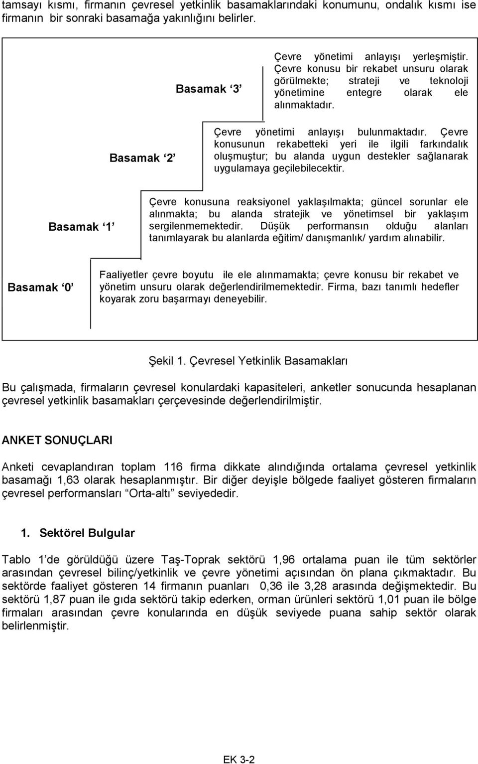 Çevre konusunun rekabetteki yeri ile ilgili farkındalık oluşmuştur; bu alanda uygun destekler sağlanarak uygulamaya geçilebilecektir.