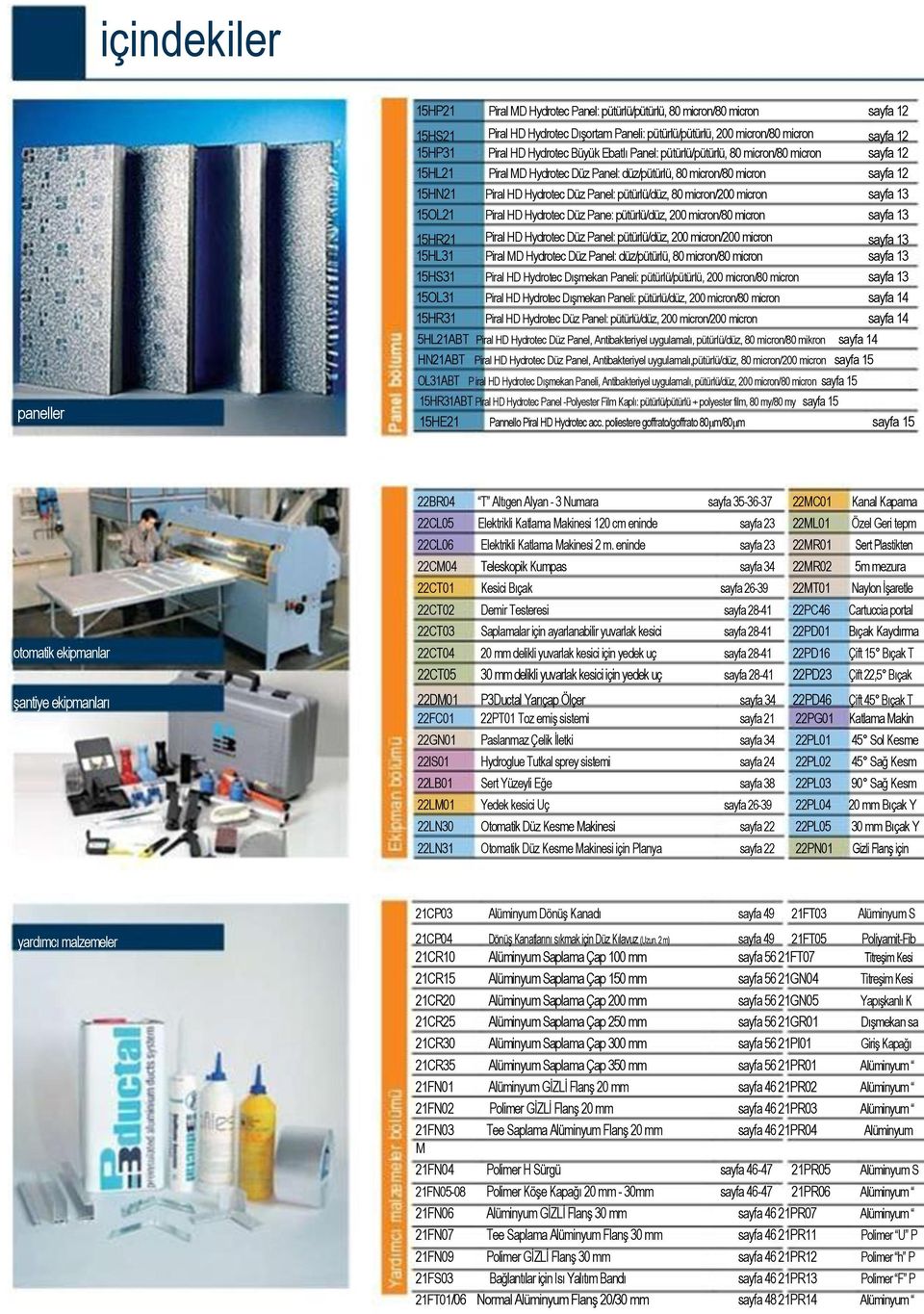 pütürlü/düz, 80 micron/200 micron sayfa 13 15OL21 Piral HD Hydrotec Düz Pane: pütürlü/düz, 200 micron/80 micron sayfa 13 paneller 15HR21 Piral HD Hydrotec Düz Panel: pütürlü/düz, 200 micron/200