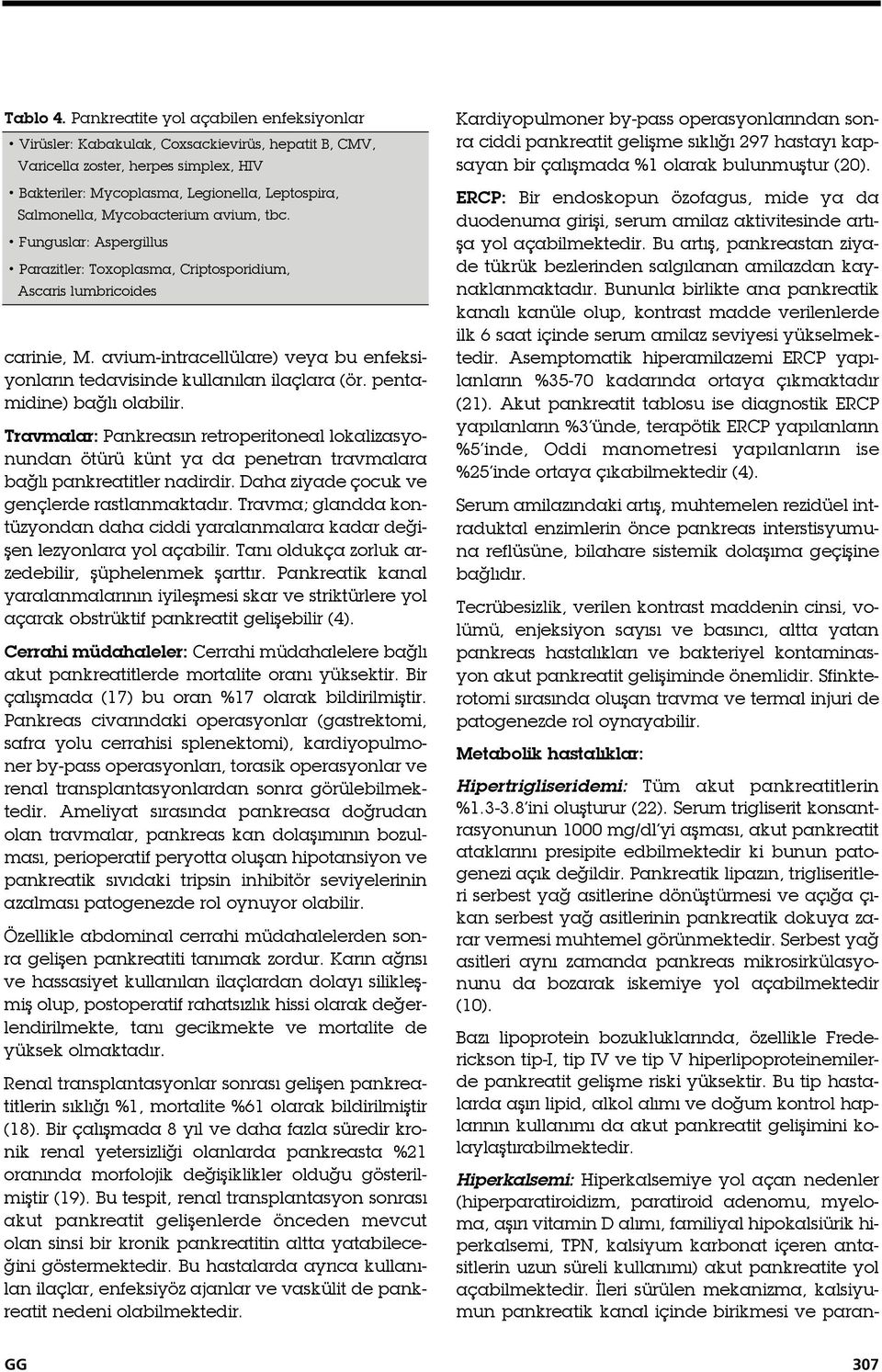 Mycobacterium avium, tbc. Funguslar: Aspergillus Parazitler: Toxoplasma, Criptosporidium, Ascaris lumbricoides carinie, M.