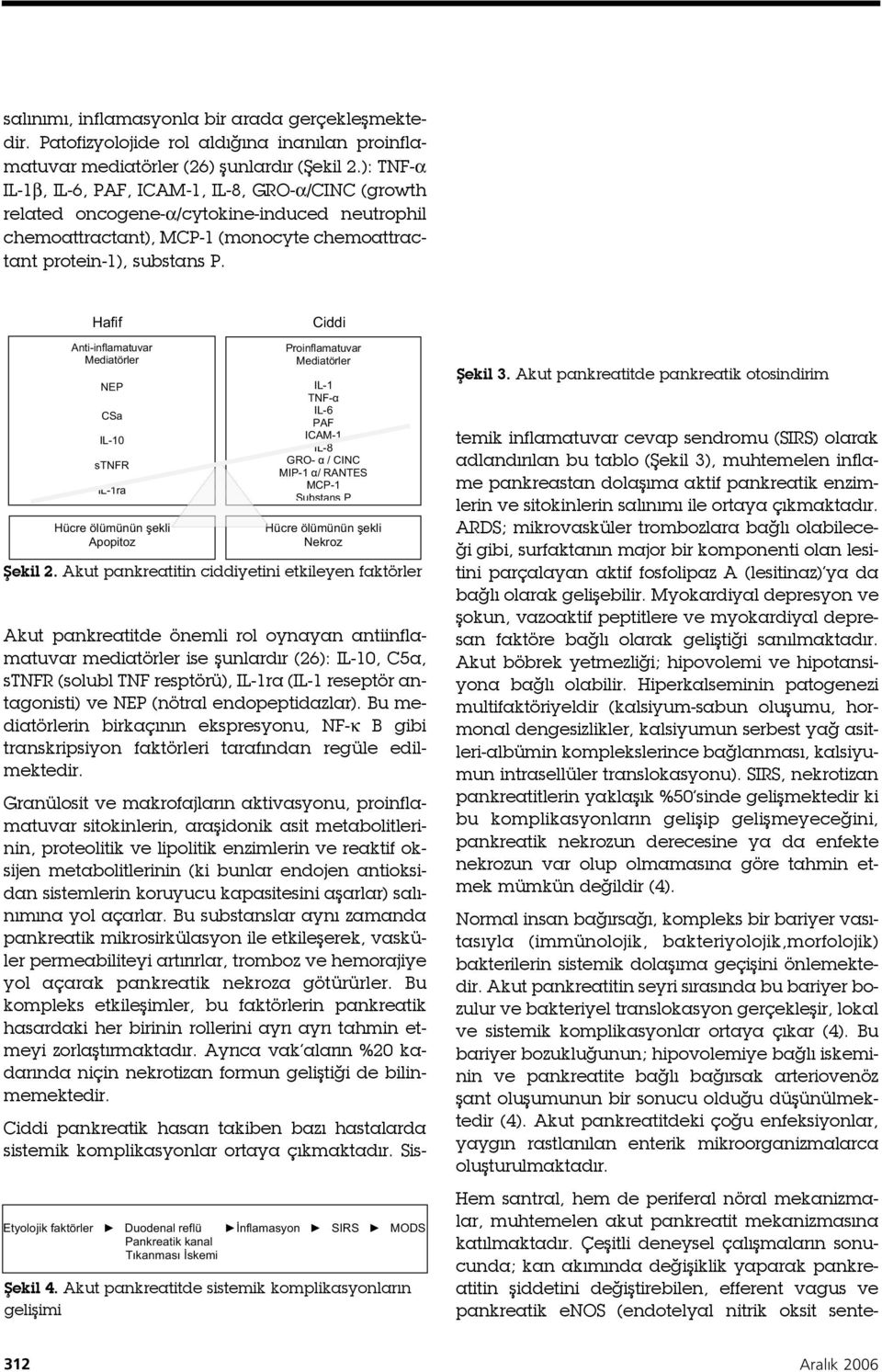 Hafif Ciddi Anti-inflamatuvar Mediatörler NEP CSa IL-10 stnfr IL-1ra Hücre ölümünün şekli Apopitoz Proinflamatuvar Mediatörler IL-1 TNF-α IL-6 PAF ICAM-1 IL-8 GRO- α / CINC MIP-1 α/ RANTES MCP-1