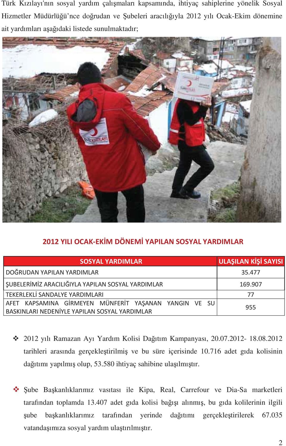 907 TEKERLEKLSANDALYEYARDIMLARI AFET KAPSAMINA GRMEYEN MÜNFERT YAANAN YANGIN VE SU BASKINLARINEDENYLEYAPILANSOSYALYARDIMLAR 77 955 2012 yl Ramazan Ay Yardm Kolisi Datm Kampanyas, 20.07.2012-18.08.