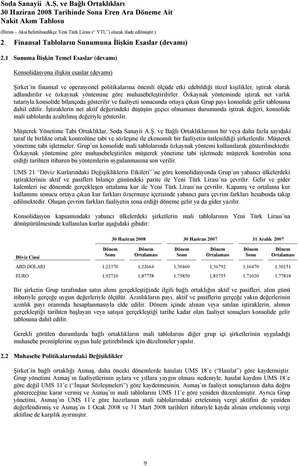 adlandırılır ve özkaynak yöntemine göre muhasebeleştirilirler.