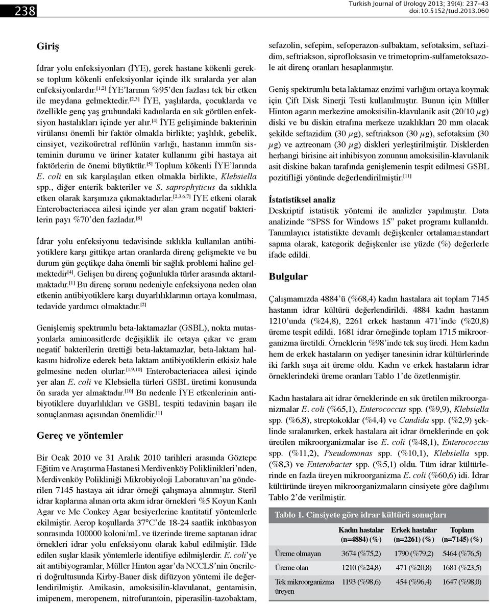 [2,3] İYE, yaşlılarda, çocuklarda ve özellikle genç yaş grubundaki kadınlarda en sık görülen enfeksiyon hastalıkları içinde yer alır.