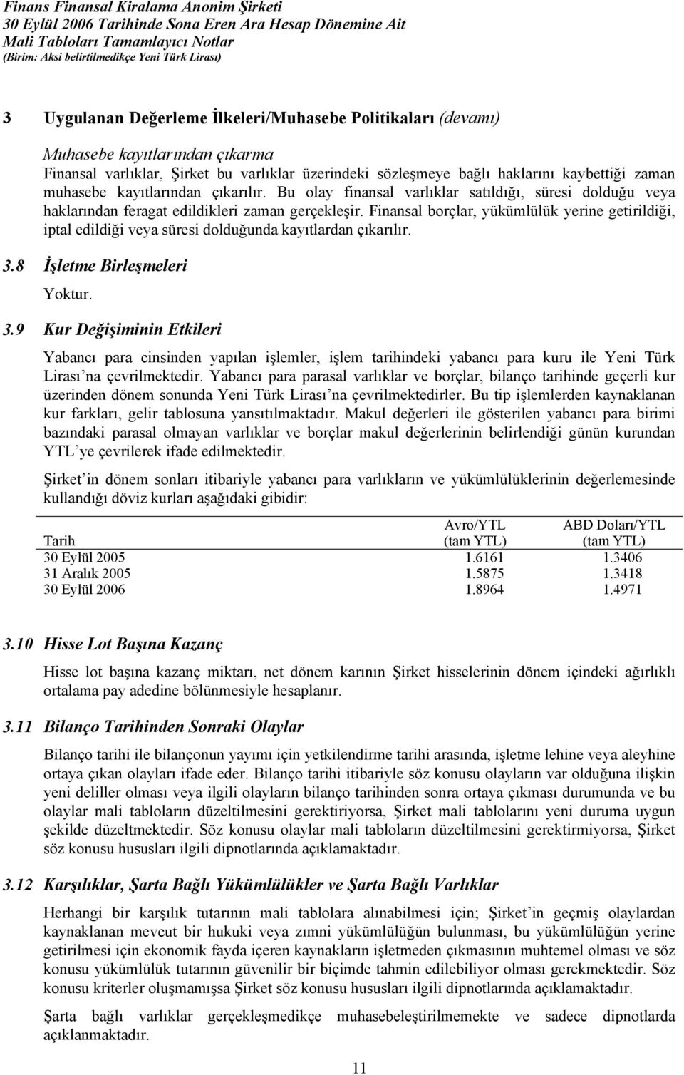 Finansal borçlar, yükümlülük yerine getirildiği, iptal edildiği veya süresi dolduğunda kayıtlardan çıkarılır. 3.