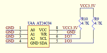 22 FPGA Geliştirme Kartı Kullanıcı Kılavuzu FPGA GELİŞTİRME KARTI ÜZERİNDEKİ AT24C04 I2C KULLANILMASI: FPGA geliştirme kart üzerinde tümleşik olarak AT24C04 kodlu seri EEPROM entegresi