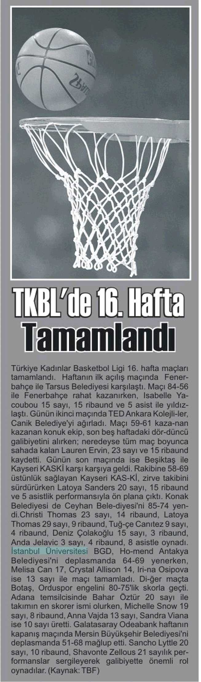 TKBL'DE 16.