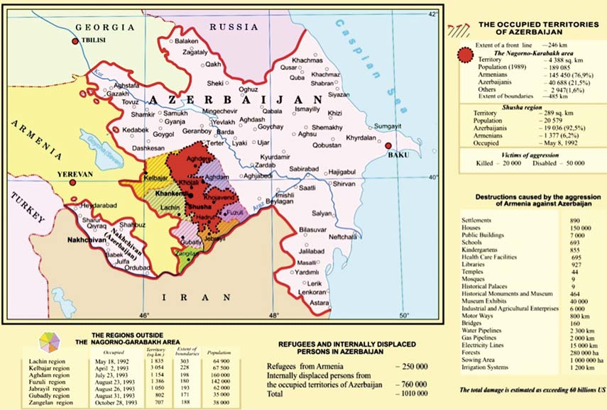 ERMENİSTAN-AZERBAYCAN DAĞLIK KARABAĞ İHTİLAFI: ama çok önemli bir husus. Peki, bu nasıl oldu? Burada görüyorsunuz, 1988 den sonra, Dağlık- Karabağ Sovyet Azerbaycan ın bir parçasıydı.