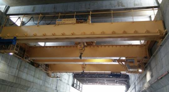 00/60/0 Ton x 3m Santral Binası Vinci 00/60/0 t x 3 m Powerhouse Crane 50/5 t