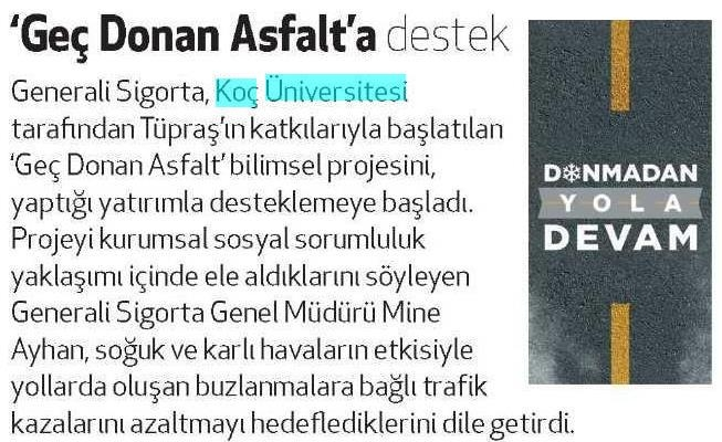 EKONOMIST [ Dergiler ] GEÇ DONAN ASFALTA DESTEK Yayın