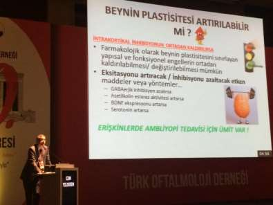 Genç Oftalmologların 10 Kasım Bilimsel Program İzlenimleri Ambliyopi Tanı Ve Tedavisinde Güncelleme Konulu Şaşılık Kurs-2: Ambliyopi patofizyolojisini ayrıntılı şekilde anlatan Prof. Dr.