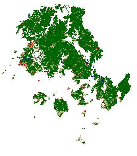 Orman katmanı görüntüsünün sınıflandırma