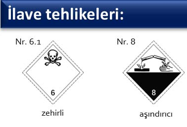 Paketleme Grubu I, II, II (kendi kendine yanan, kendi kendine ısınan, kendi kendine az ısınan) Sınıf 4.