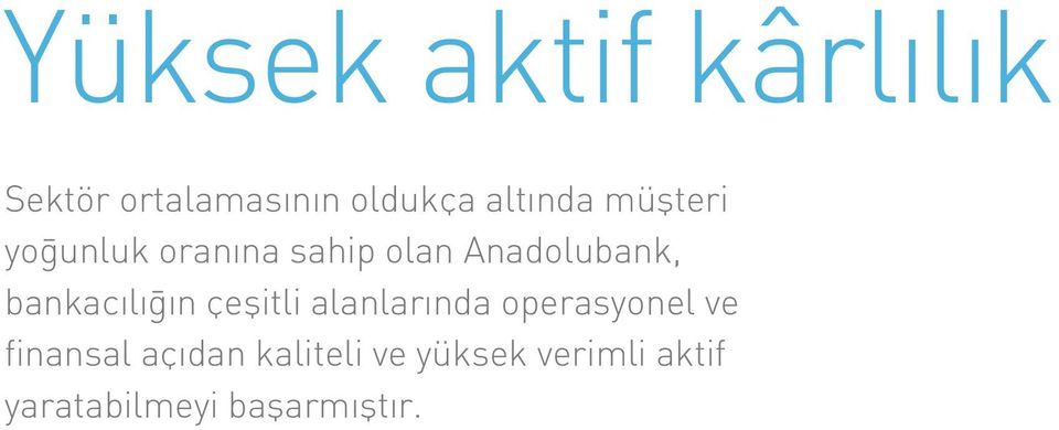 bankacılığın çeşitli alanlarında operasyonel ve finansal