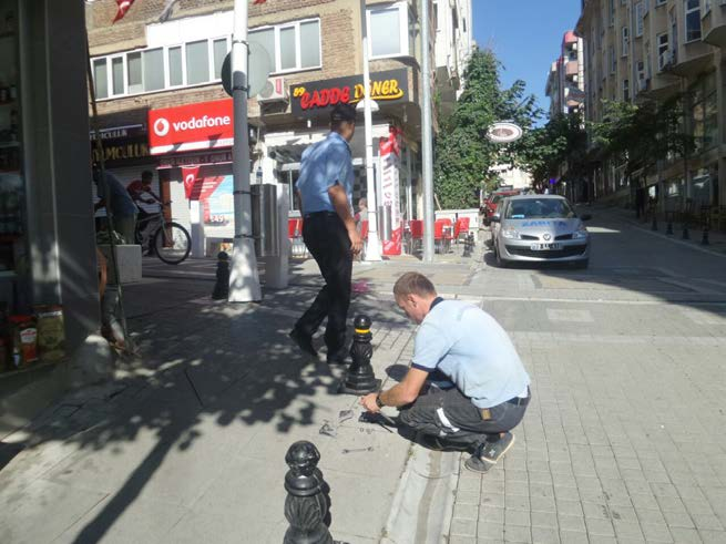 ŞEHİRİÇİ TRAFİK DÜZENLENMESİ Kompozit Delinatör Çalışmaları İlçemiz Şehitlik caddesinde bulunan kompozit