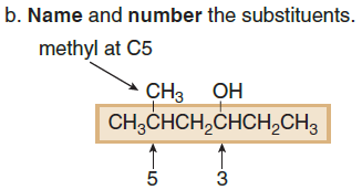 Step [2] Number the carbon chain to give the OH group the lower