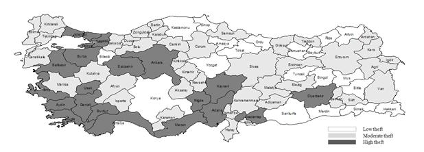 Türkiye nin Suç Haritası 100,000 kişi