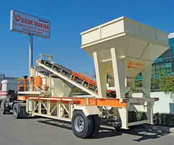 UMYSE MOBILE SCREENING AND WASHING UNIT SEYYAR YIKAMA ELEME ÜNİTESİ Tip / Type UMSYE Bunker Hacmi / Hooper s Volume (m³) 7 Titreşimli Elek / Vibrating Screen 1200 X 3000 x 3 Besleme Bantı / Feeding