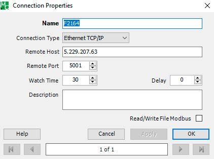03 UYGULAMANIN Pinlerin TEST EDİLMESİ durumunu, uzaktan bağlanıp Modbus TCP ile sorgulamak için ilgili Mobdus yazılımını açınız. Bu uygulama örneğinde Marcom OPC Server programı kullanılmıştır.