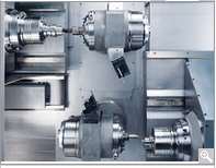 İndeks-Tipi Mill-Turn Makineleri ile Uyumlu Index R200 İndeks-Tipi: İki iş mili, her taret kombine tipi (B-Eksen tipi ve