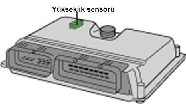 Şekil-Emme manifoldu basınç sensörü Emme Havası Sıcaklık Sensörü Emme havası sıcaklık sensöründen gelen sinyal, elektronik kontrol ünitesi tarafından şarj basıncının hesaplanmasında düzeltme değeri