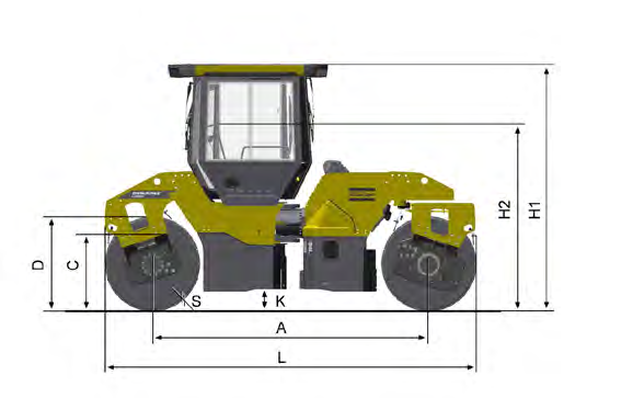 Teknik özellikler Azami 0 ya da %36 Eğimler Bu açı, makine sabit haldeyken sert, düz bir zeminde ölçülmüştür. Ölçüm, dönüş açısını sıfır, titreşim KAPALI ve tüm depolarda dolu halde yapılmıştır.