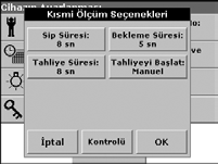 Otomatik mod: Otomatik modda üç temel sipper işleminin karakteristikleri tanımlanabilir: Çekme süresi, Çökme Süresi ve Temizleme Süresi.