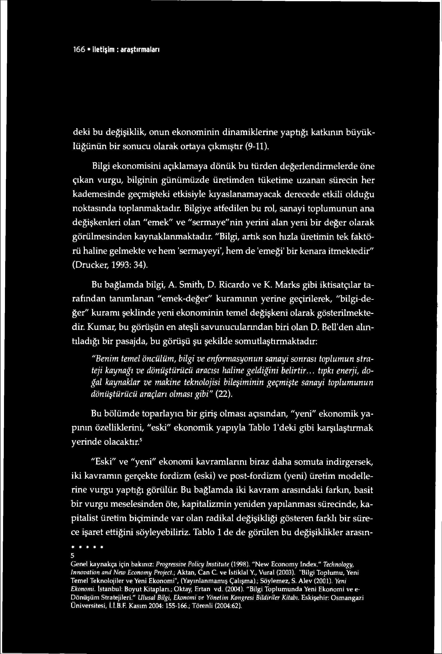 166 iletişim : araştırmaları deki bu değişiklik, onun ekonominin dinamiklerine yaptığı katkının büyüklüğünün bir sonucu olarak ortaya çıkmıştır (9-11).