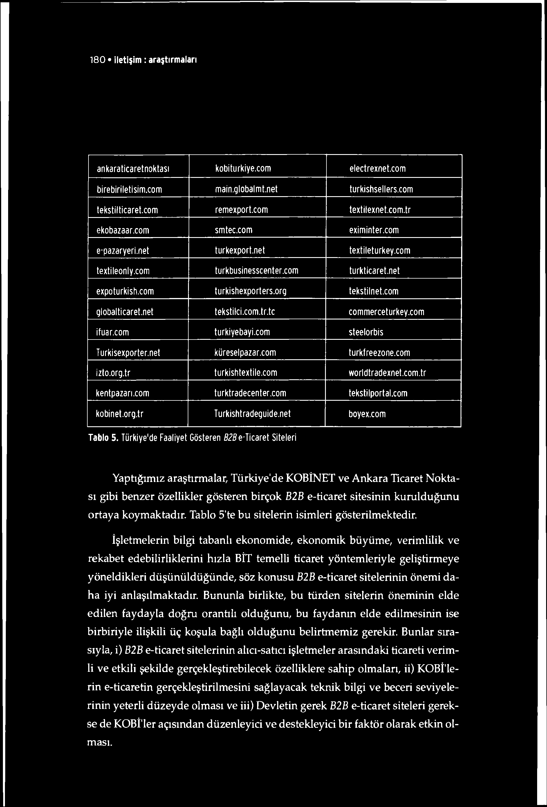180 iletişim : araştırmaları ankaraticaretnoktası kobiturkiye.com electrexnet.com birebiriletisim.com main.globalmt.net turkishsellers.com tekstilticaret.com remexport.com textilexnet.com.tr ekobazaar.