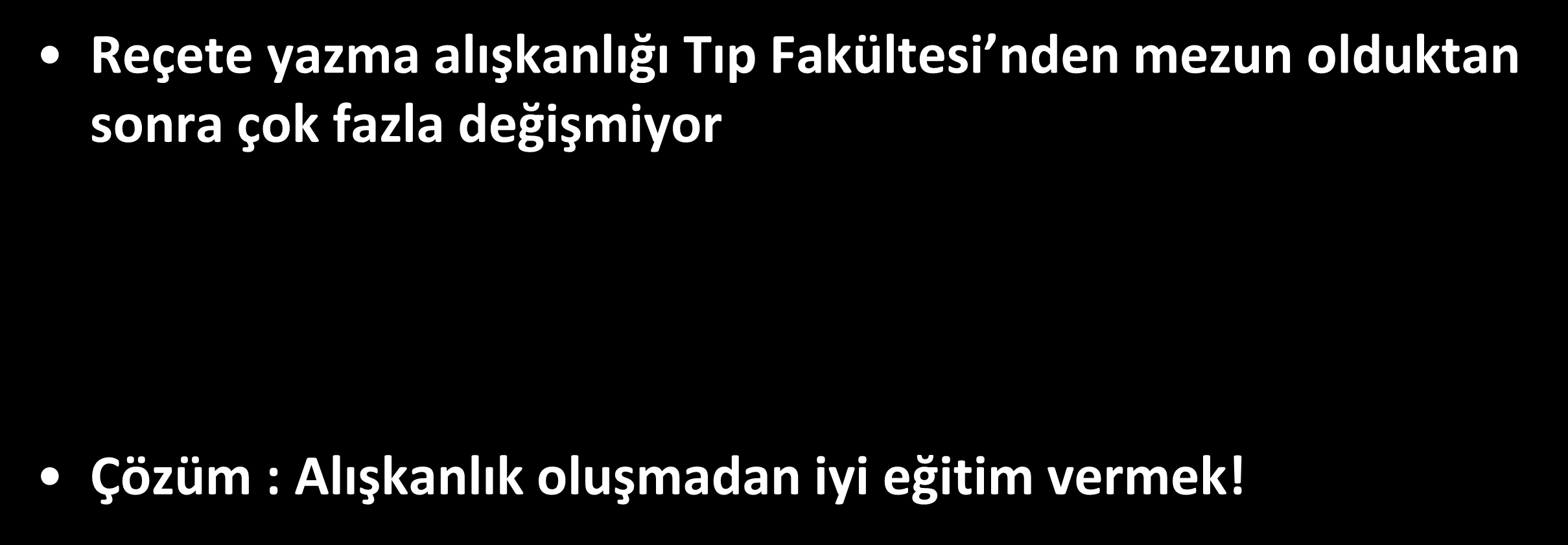 DSÖ İYİ REÇETE YAZMA KILAVUZU 2004 Reçete yazma alışkanlığı Tıp Fakültesi nden