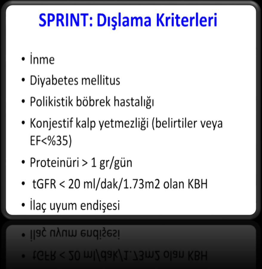 SPRINT sonuç Birincil sonlanım