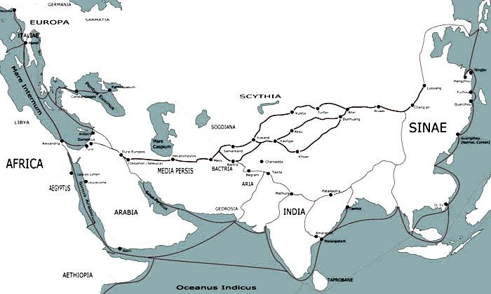 M. S. 1. yüzyılda ipek rotası Buna göre: Afgan kalayı karayolu ile Assur a getirilmiştir.