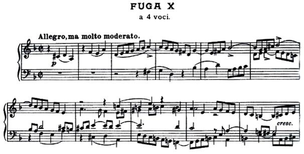 54 5.1.10. Contrapunctus X Contrapunctus X, iki temalı bir fügdür. İlk tema sekizlik notaların ardından on altılık hareketleriyle devam eder. İkinci tema, ana temanın V. fügde kullanılan biçimidir.