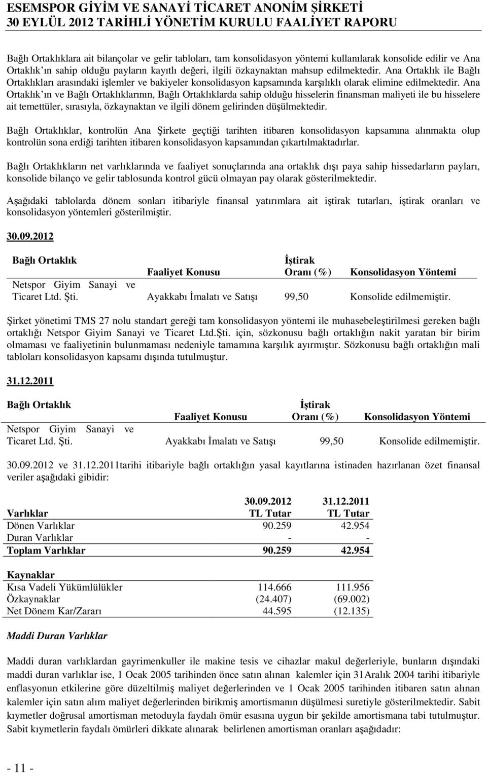 Ana Ortaklık ın ve Bağlı Ortaklıklarının, Bağlı Ortaklıklarda sahip olduğu hisselerin finansman maliyeti ile bu hisselere ait temettüler, sırasıyla, özkaynaktan ve ilgili dönem gelirinden