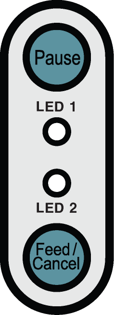 3-4 Düğme ve LED 3-4-1 Düğme İşlemleri İşlem öncesi Yazıcı durumu Besleme /İptal Düğme Duraklat Güç KAPAT Basın - Baskı Beklemede Baskı Beklemede Yazdırma sırasında Yazdırma sırasında Basın - - Basın