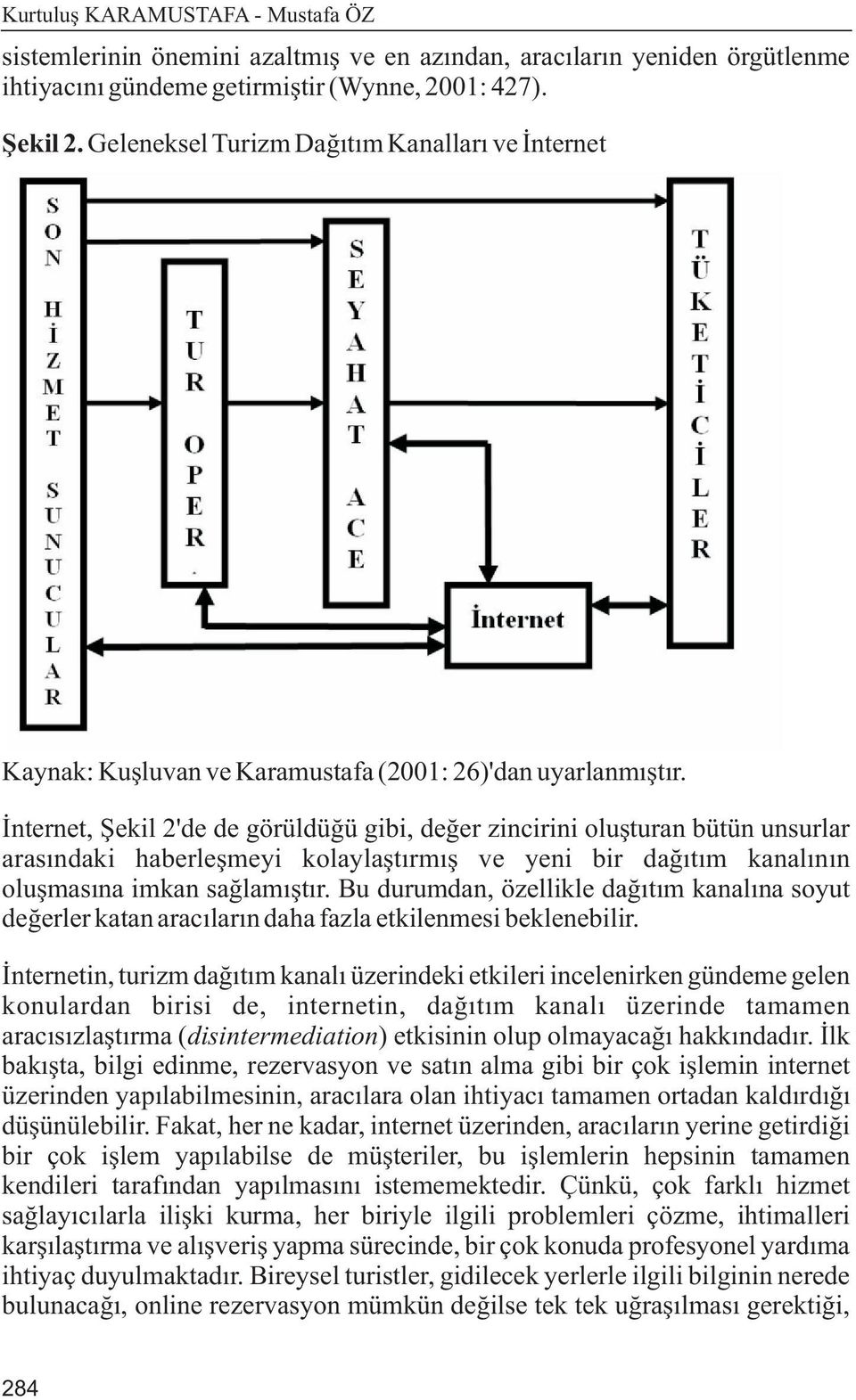 Ýnternet, Þekil 2'de de görüldüðü gibi, deðer zincirini oluþturan bütün unsurlar arasýndaki haberleþmeyi kolaylaþtýrmýþ ve yeni bir daðýtým kanalýnýn oluþmasýna imkan saðlamýþtýr.