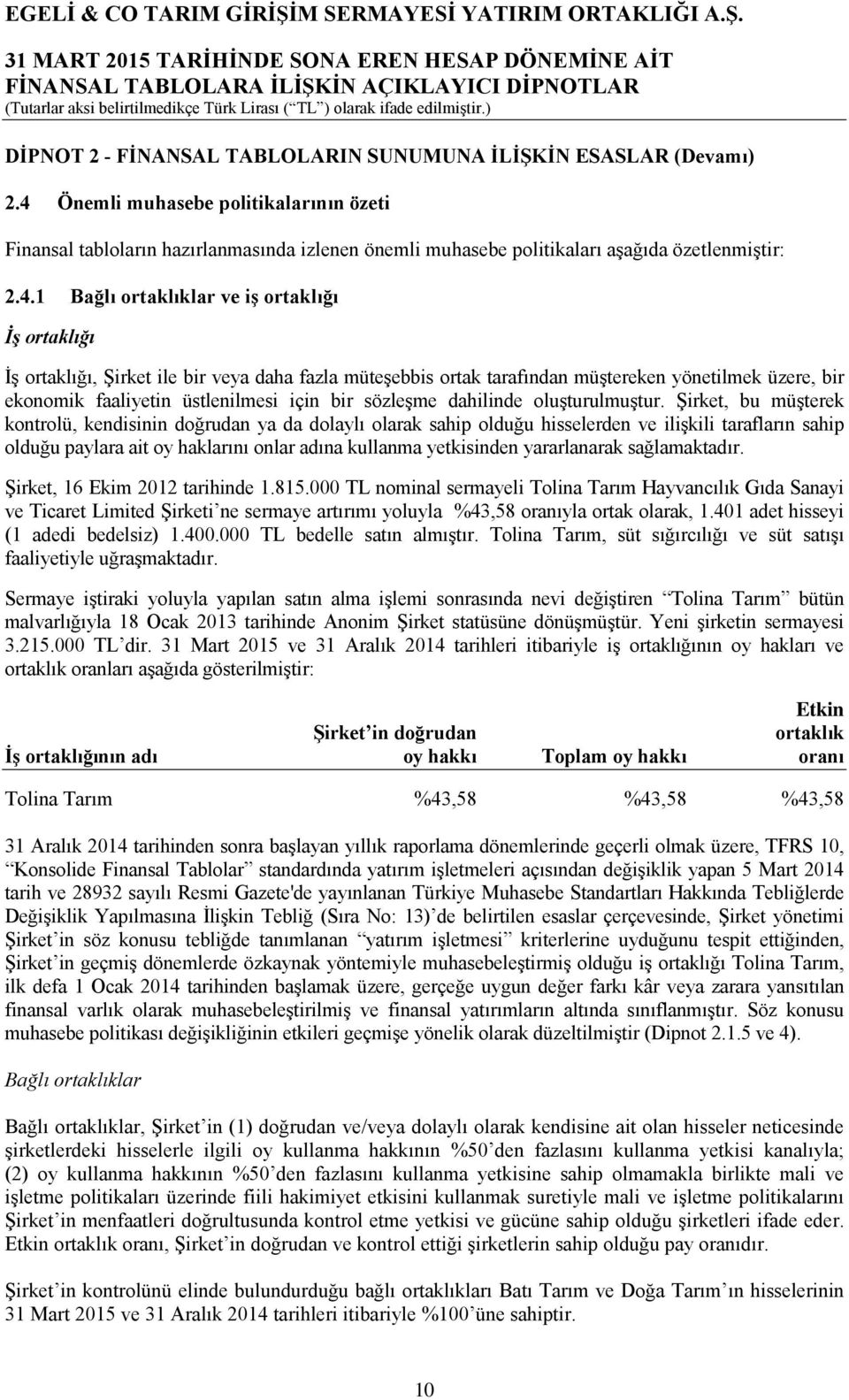 ortaklığı, Şirket ile bir veya daha fazla müteşebbis ortak tarafından müştereken yönetilmek üzere, bir ekonomik faaliyetin üstlenilmesi için bir sözleşme dahilinde oluşturulmuştur.